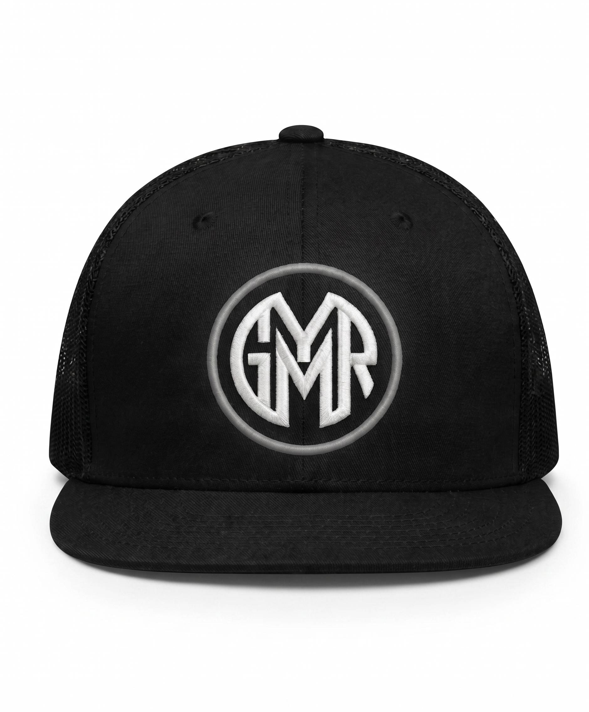 Black GYMR cap with a logo on a white background