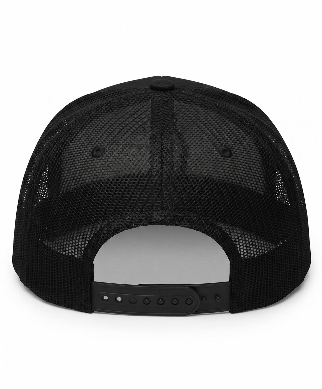 Black GYMR mesh cap on a white background
