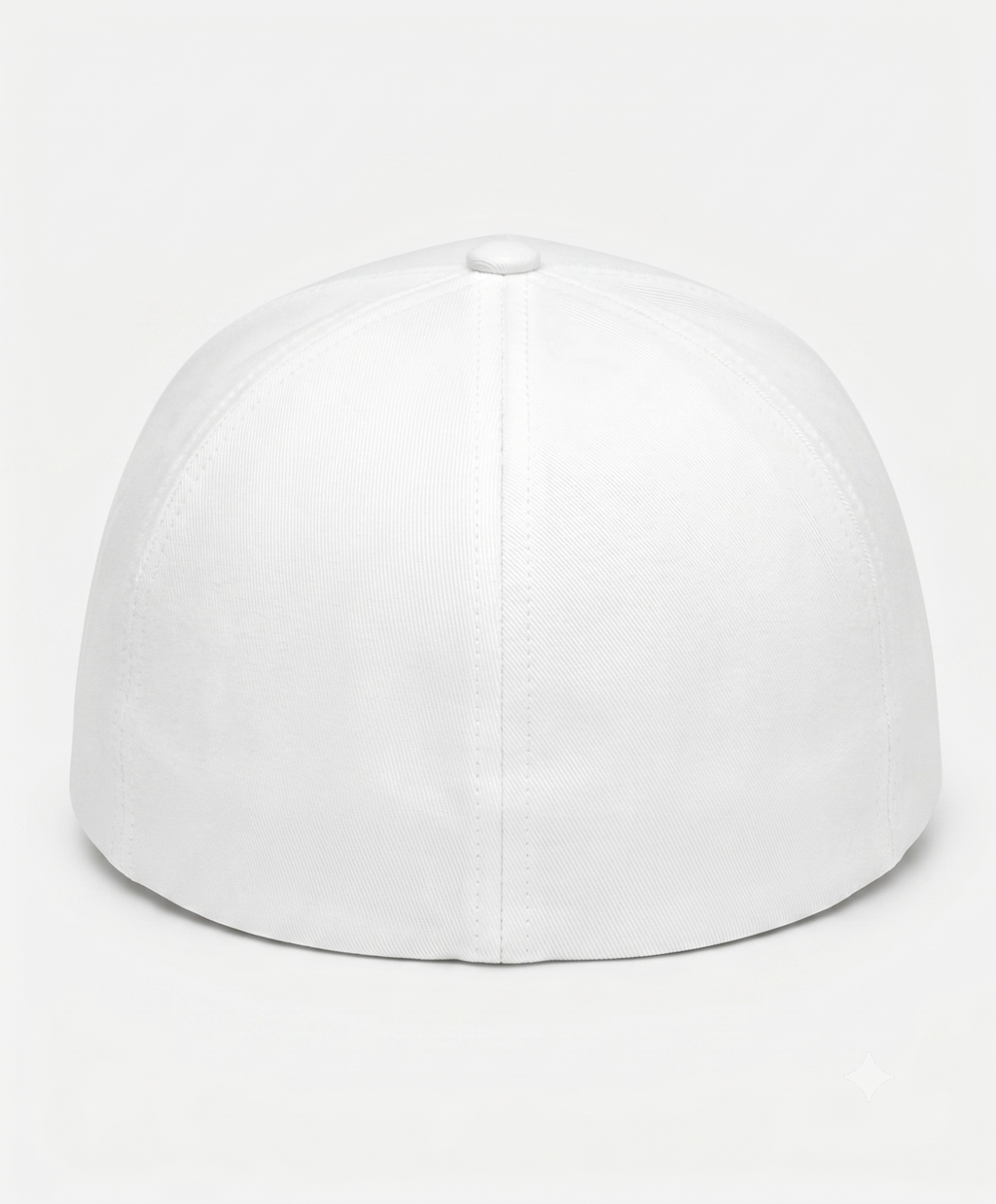 White baseball cap on a light gray background