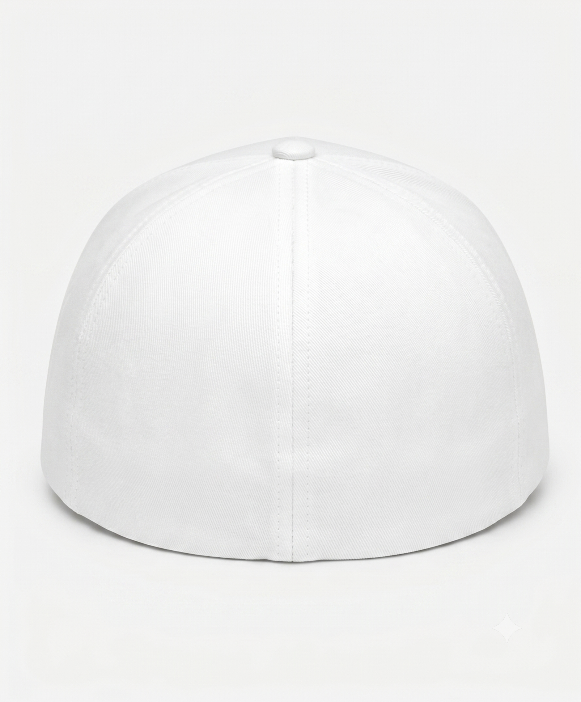 White baseball cap on a light gray background